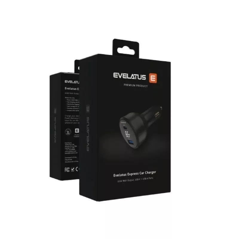 Evelatus Express Caricabatterie da auto 30W nero