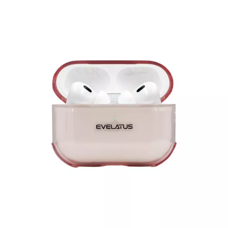 Evelatus Apple AirPods Pro custodia protettiva TPU trasparente rosa