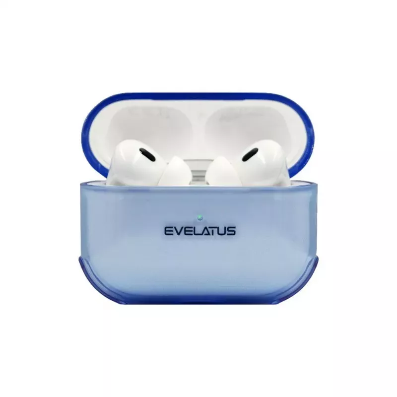 Evelatus Apple AirPods Pro custodia protettiva TPU trasparente blu
