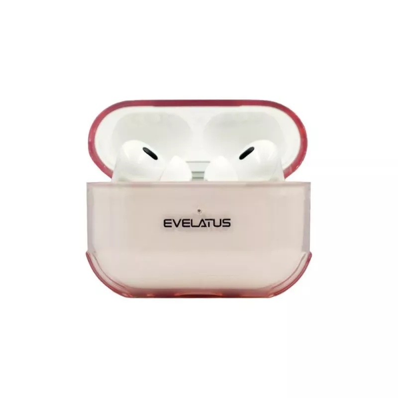 Evelatus Apple AirPods Pro 2 custodia protettiva TPU trasparente rosa