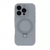 Evelatus Apple iPhone 16 Pro Max Cover in Silicone Soft Touch Premium MagSafe con Supporto Argento