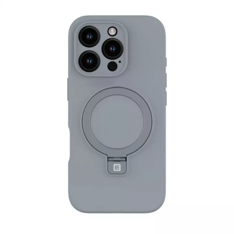 Evelatus Apple iPhone 16 Pro Max Cover in Silicone Soft Touch Premium MagSafe con Supporto Argento
