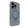 Evelatus Apple iPhone 16 Pro Max Cover in Silicone Soft Touch Premium MagSafe con Supporto Argento