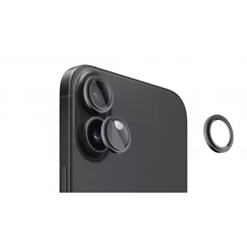 Evelatus Apple iPhone 16 / 16 Plus protezione lenti fotocamera Armor nero