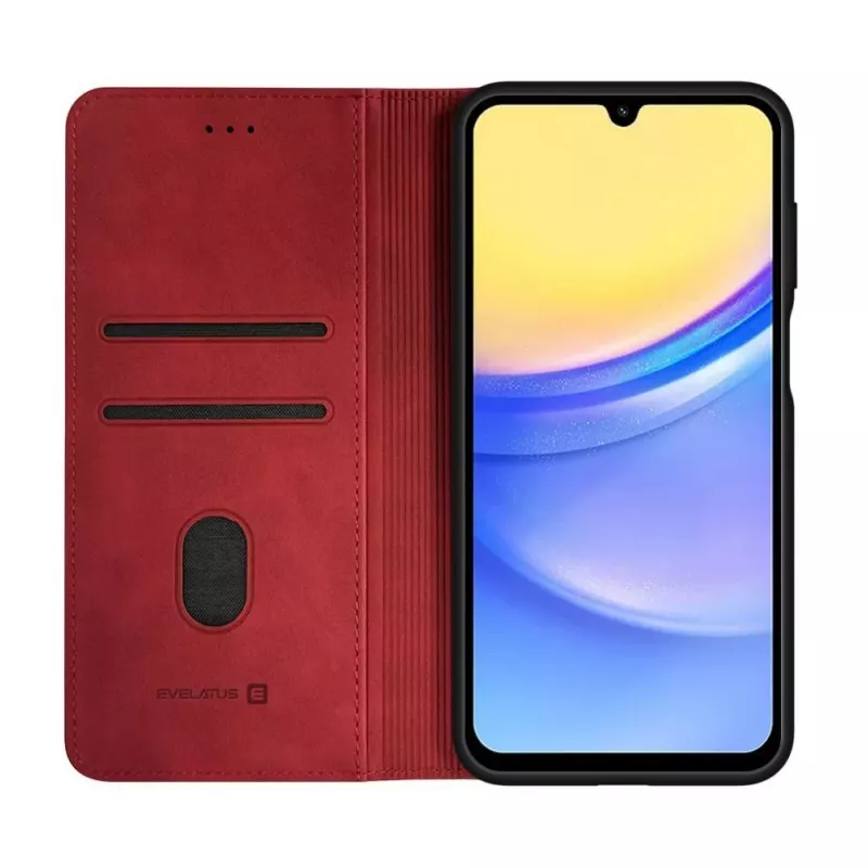 Evelatus Samsung Galaxy A15 Book Case Folio rosso