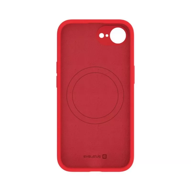 Evelatus Apple iPhone 16e / SE4 Premium Magsafe Soft Touch Silicone Case rosso
