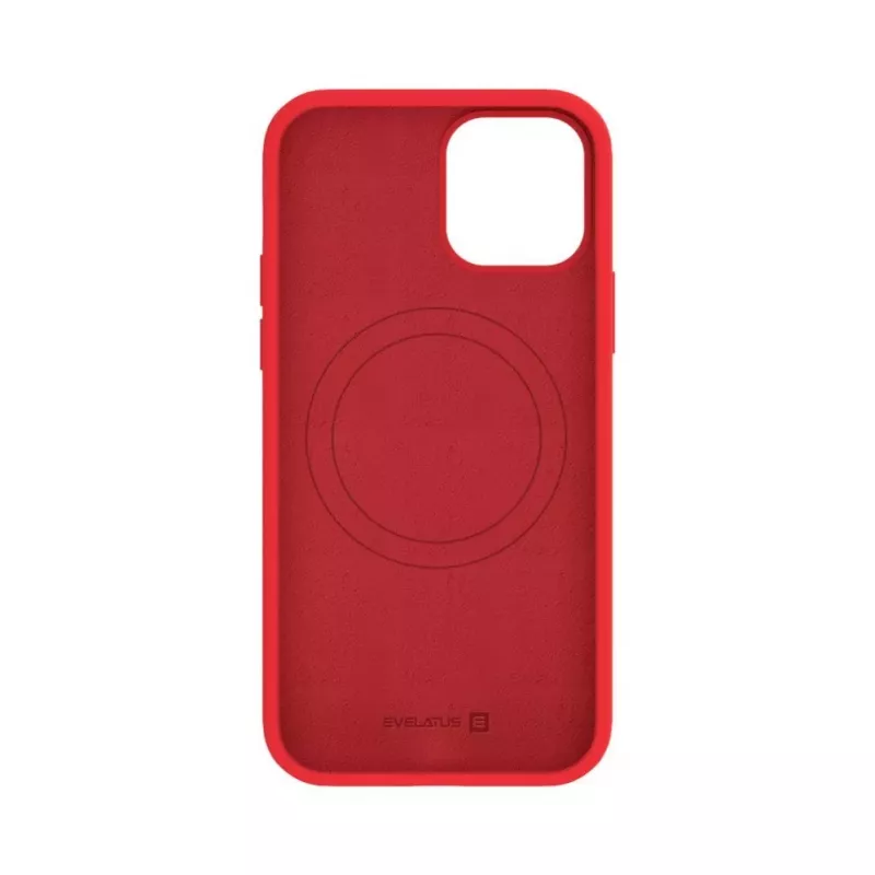 Evelatus Apple iPhone 12 / 12 Pro Premium MagSafe Soft Touch Silicone Case rosso