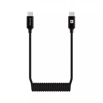 Evelatus AutoSpring cavo a spirale USB C a USB C 1,2M nero