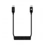 Evelatus AutoSpring cavo a spirale USB C a USB C 1,2M nero