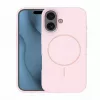 iLike Apple iPhone 16 Custodia in silicone Soft Touch con magnete rosa chiaro