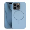 iLike Apple iPhone 16 Pro Max Custodia in silicone Soft Touch con magnete azzurro