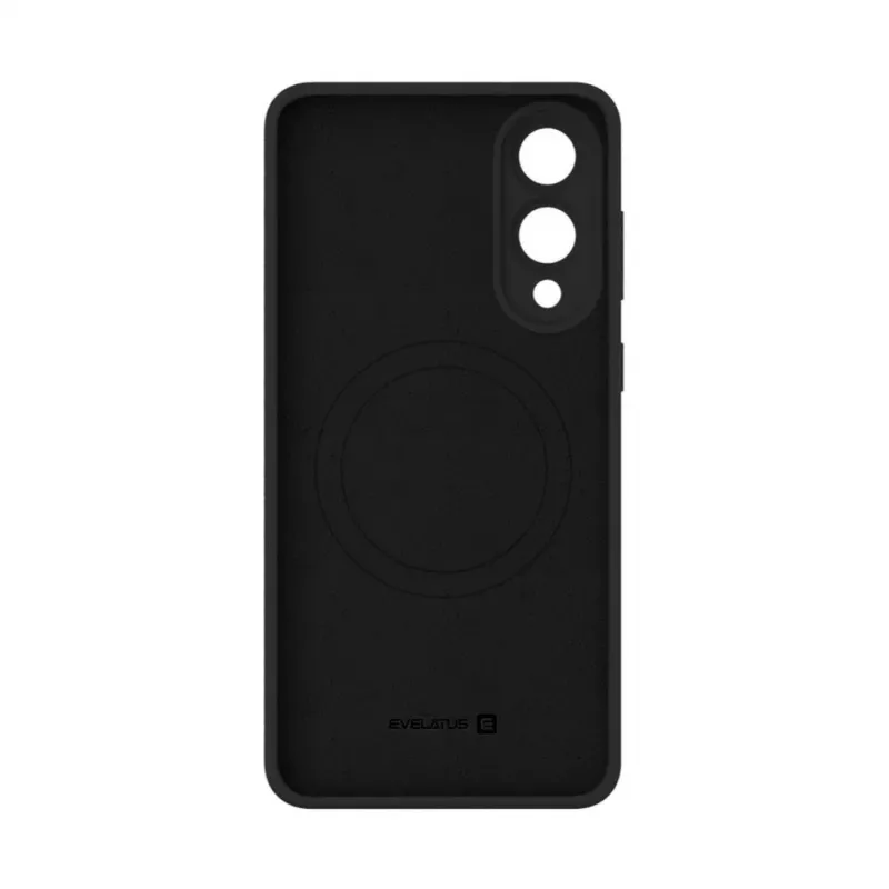 Evelatus Samsung Galaxy S25 Edge Premium Magnetic Soft Touch Custodia in silicone nero