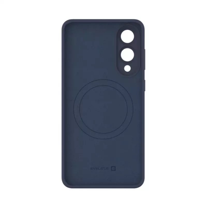 Evelatus Samsung Galaxy S25 Edge Premium Magnetic Soft Touch Silicone Case blu notte