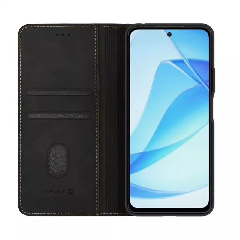 Evelatus Xiaomi Redmi 15 4G Custodia a libro Folio, nera
