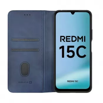 Evelatus Xiaomi Redmi 15C 4G/5G Book Case Folio blu scuro