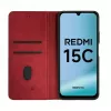 Evelatus Xiaomi Redmi 15C 4G/5G Book Case Folio rosso