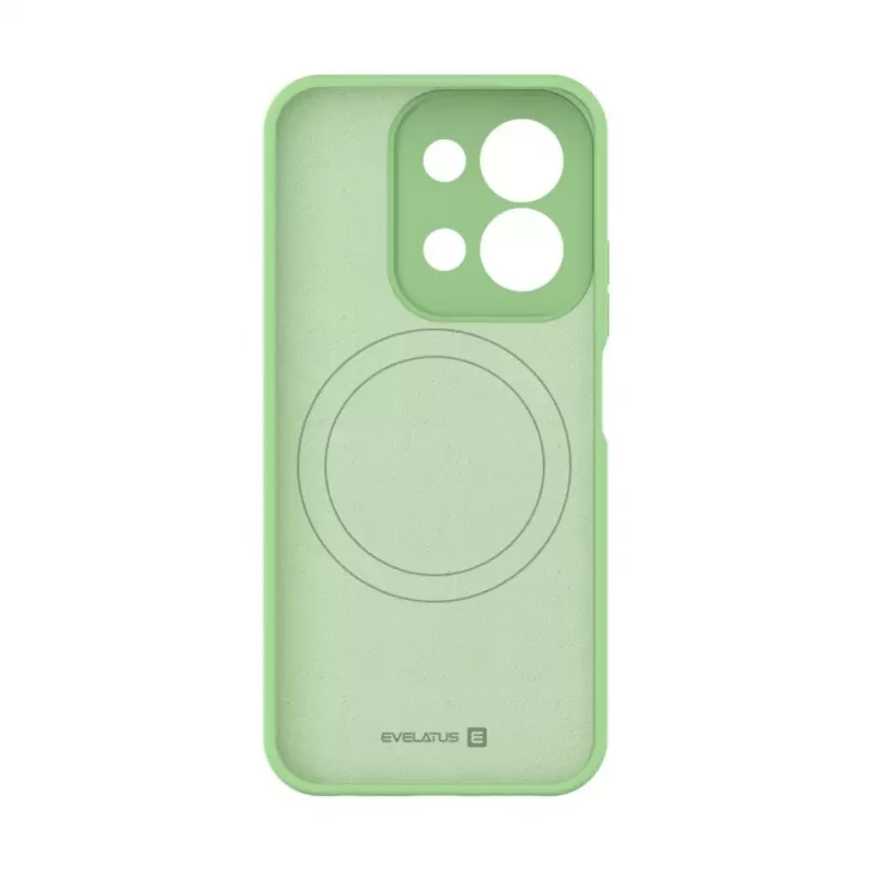 Evelatus Xiaomi Redmi 15C 4G/5G Custodia in silicone soft touch magnetica premium verde menta