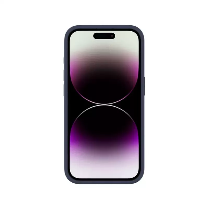 Evelatus Apple iPhone 16e Custodia in silicone soft touch magnetica premium blu scuro
