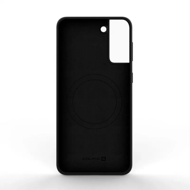 Evelatus Samsung Galaxy S22 Custodia in silicone soft touch magnetica premium nero