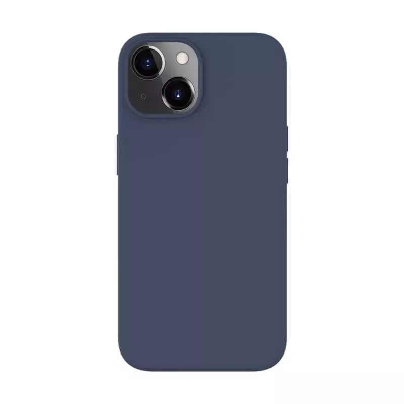 Evelatus Apple iPhone 14 / 13 Custodia in silicone soft touch magnetica premium blu scuro