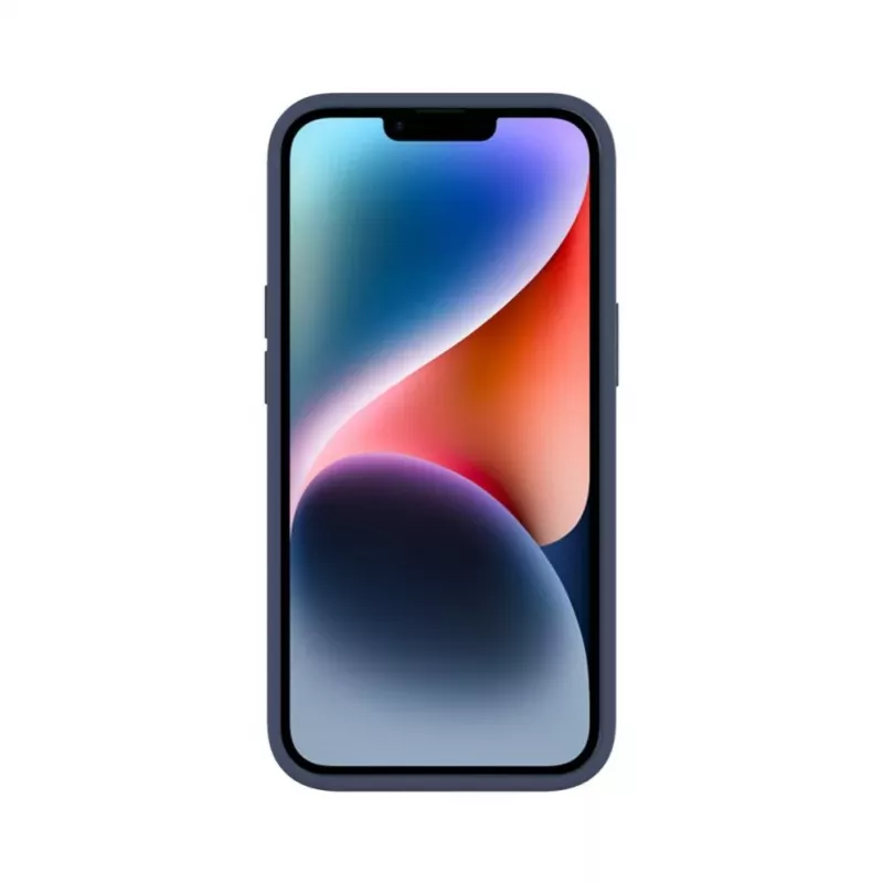 Evelatus Apple iPhone 14 / 13 Custodia in silicone soft touch magnetica premium blu scuro