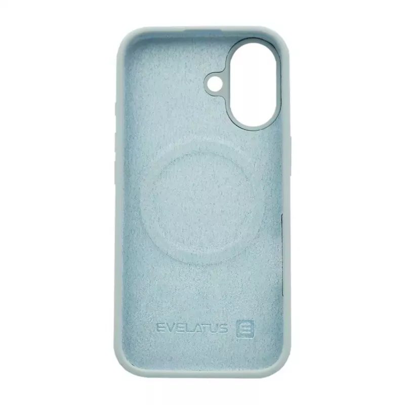 Evelatus Apple iPhone 17 Custodia in silicone soft touch MagSafe premium blu nebbia