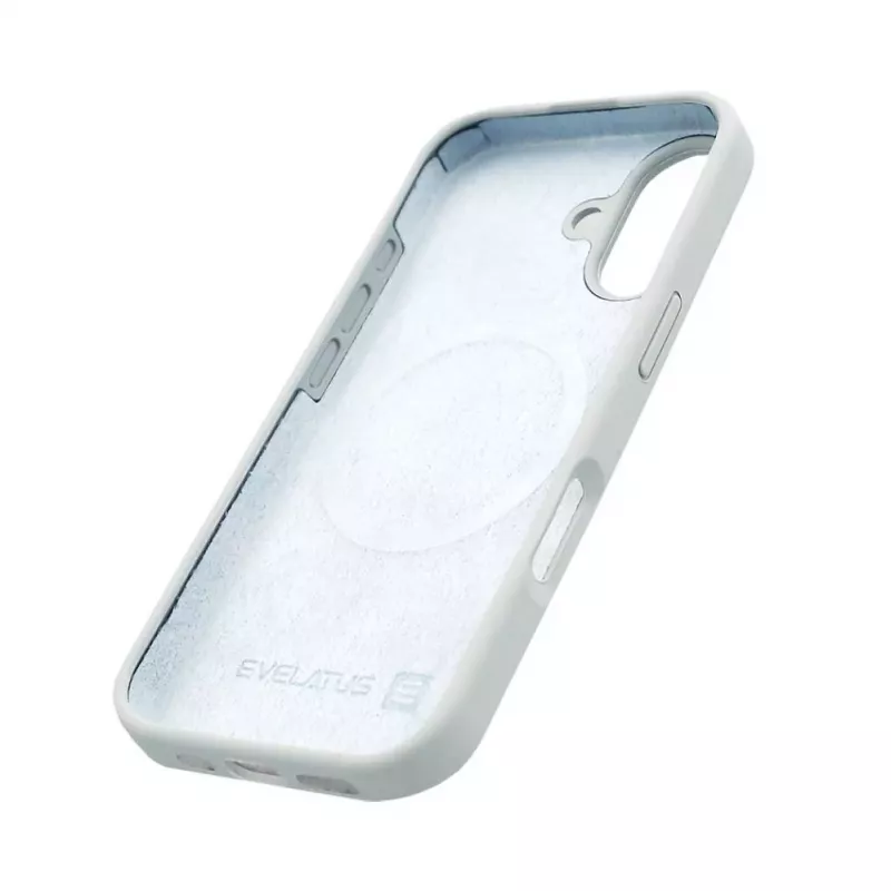 Evelatus Apple iPhone 17 Custodia in silicone soft touch MagSafe premium blu nebbia