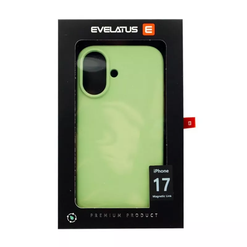 Evelatus Apple iPhone 17 Custodia in silicone soft touch MagSafe premium salvia