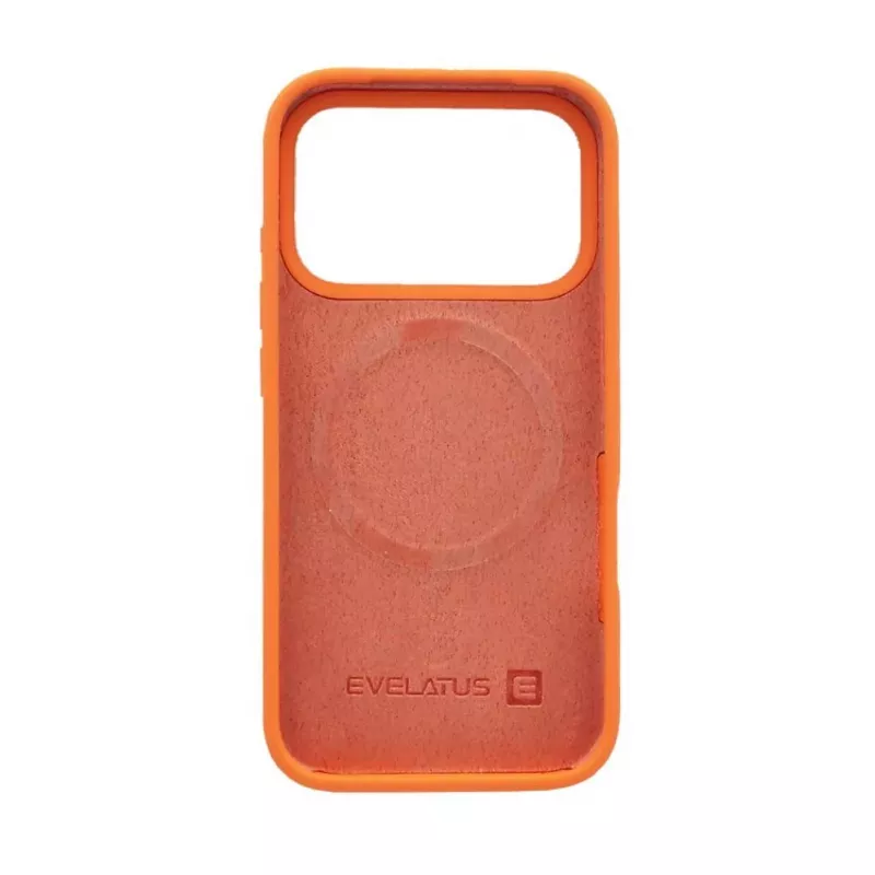 Evelatus Apple iPhone 17 Pro Custodia in silicone soft touch MagSafe premium papaya