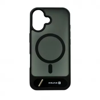 Evelatus Apple iPhone 17 Custodia con rivestimento in gomma MagSafe con supporto nero
