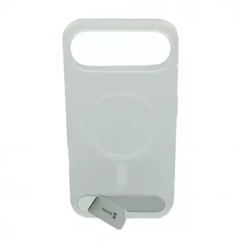 Evelatus Apple iPhone 17 Air Rubber Coated MagSafe With Stand Case argento