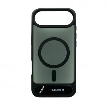 Evelatus Apple iPhone 17 Air Cover con rivestimento in gomma MagSafe con supporto nero