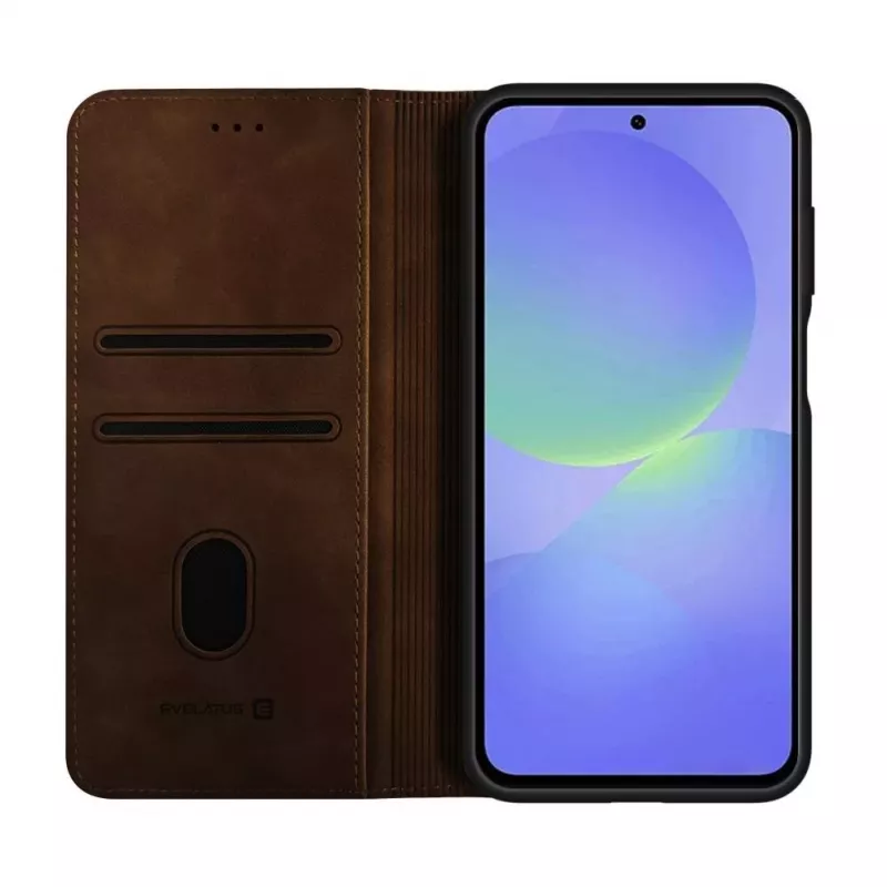 Evelatus Samsung Galaxy A37 Book Case marrone