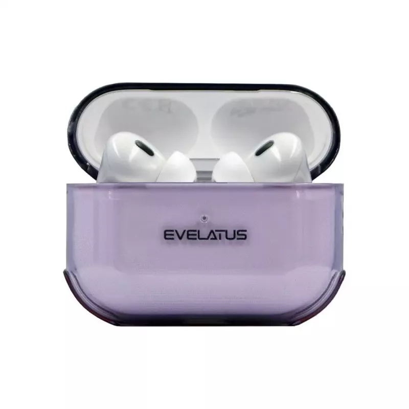 Evelatus Apple AirPods Pro 2 TPU Protective Case trasparente viola