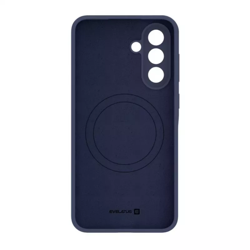 Evelatus Samsung Galaxy A57 Custodia in Silicone Premium Magnetic Soft Touch Blu Mezzanotte