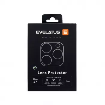 Evelatus Apple iPhone 17 Protezione Full Body per Obiettivo Fotocamera Premium Nero