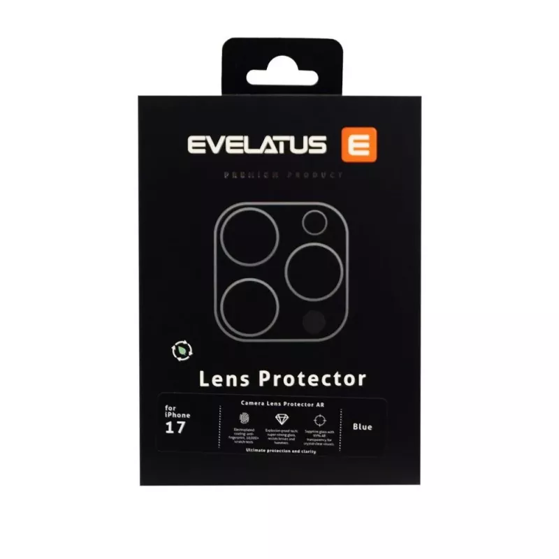 Evelatus Apple iPhone 17 Protezione Full Body per Obiettivo Fotocamera Premium Blu