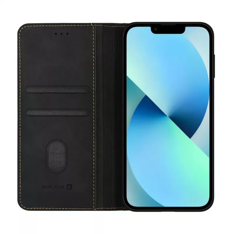 Evelatus Apple iPhone 17e Custodia a libro, nera