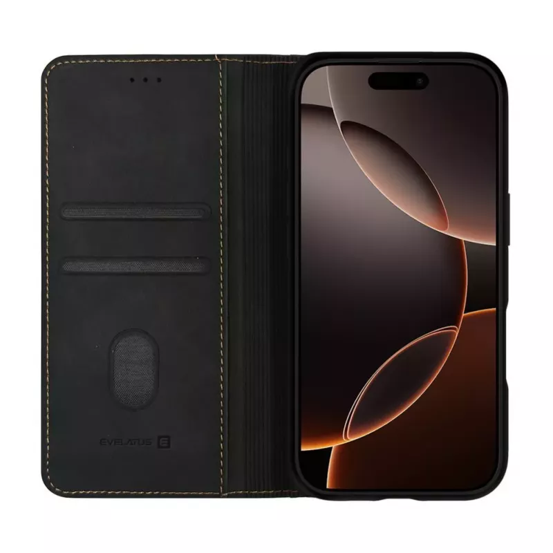 Evelatus Apple iPhone 17 Pro Max Book Case nero