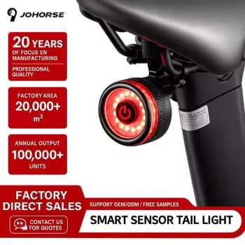 iLike Smart Bike Tail Light, luce posteriore LED per bici ricaricabile USB con sensore di frenata, modalità auto-sleep e funzione di risveglio a vibrazione