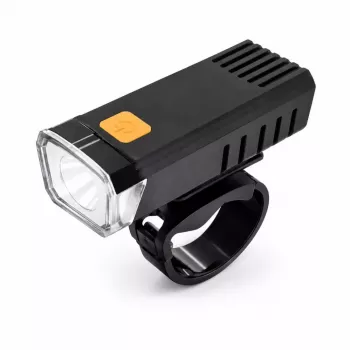 iLike Luce anteriore per bici ricaricabile USB, faro LED per bici ad alta luminosità JH420, luce per bici impermeabile IP65 per MTB, bici da corsa ed e-bike nero