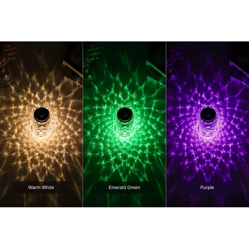 iLike Lampada da tavolo LED RGB Crystal Bubble Touch con altoparlante Bluetooth