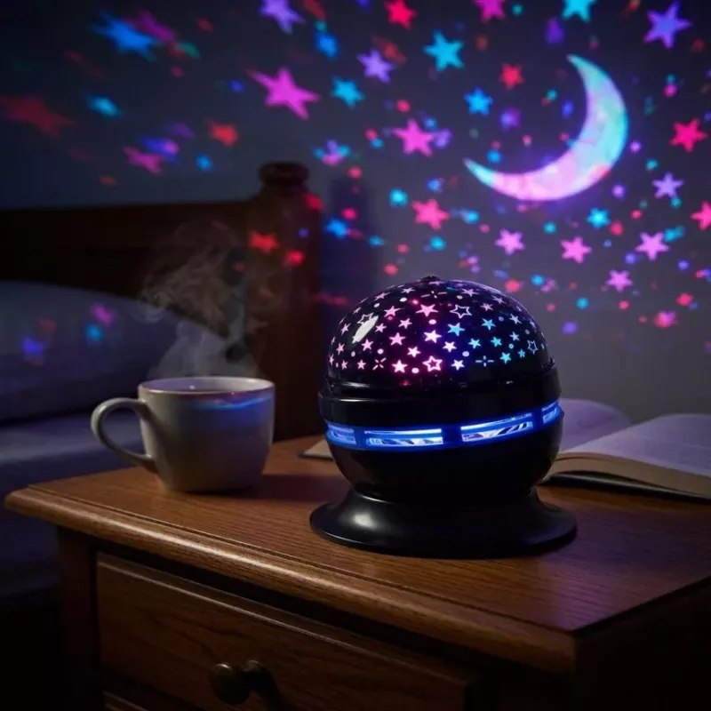 iLike Luce RGB Crystal Ball, proiettore per feste girevole 180° con telecomando nero