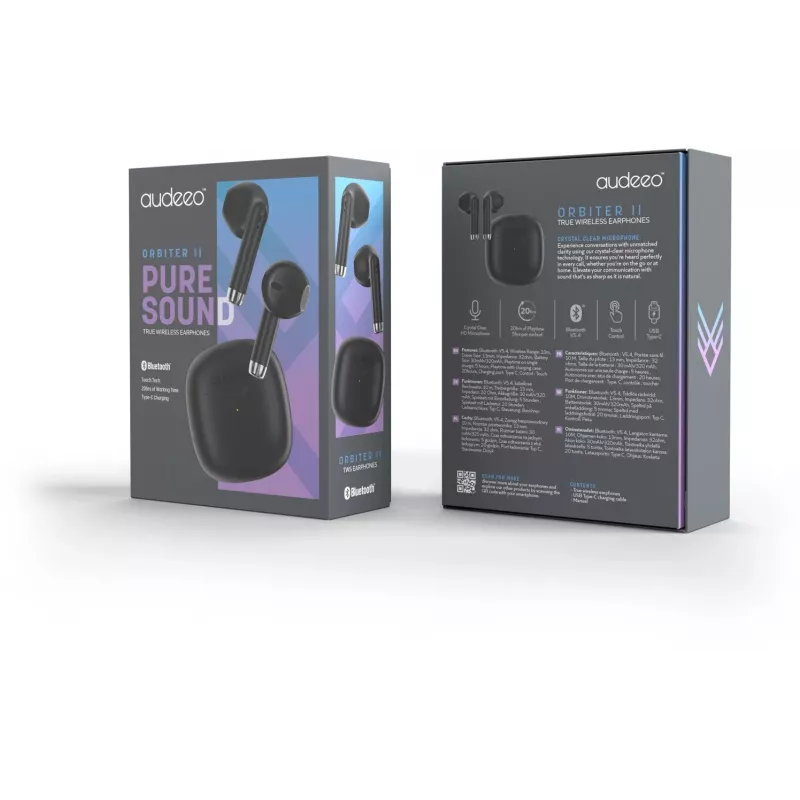 Audeeo Auricolari True Wireless AOORBIT2-BK - nero