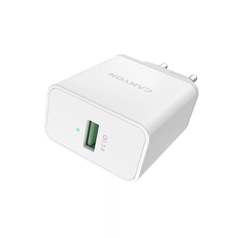 Canyon caricabatterie da parete H-12 con USB-A QC3.0 18W bianco