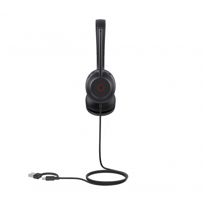 Cuffia on-ear Yealink UH35 Dual UC USB-C/A con USB-A/USB-C, nero