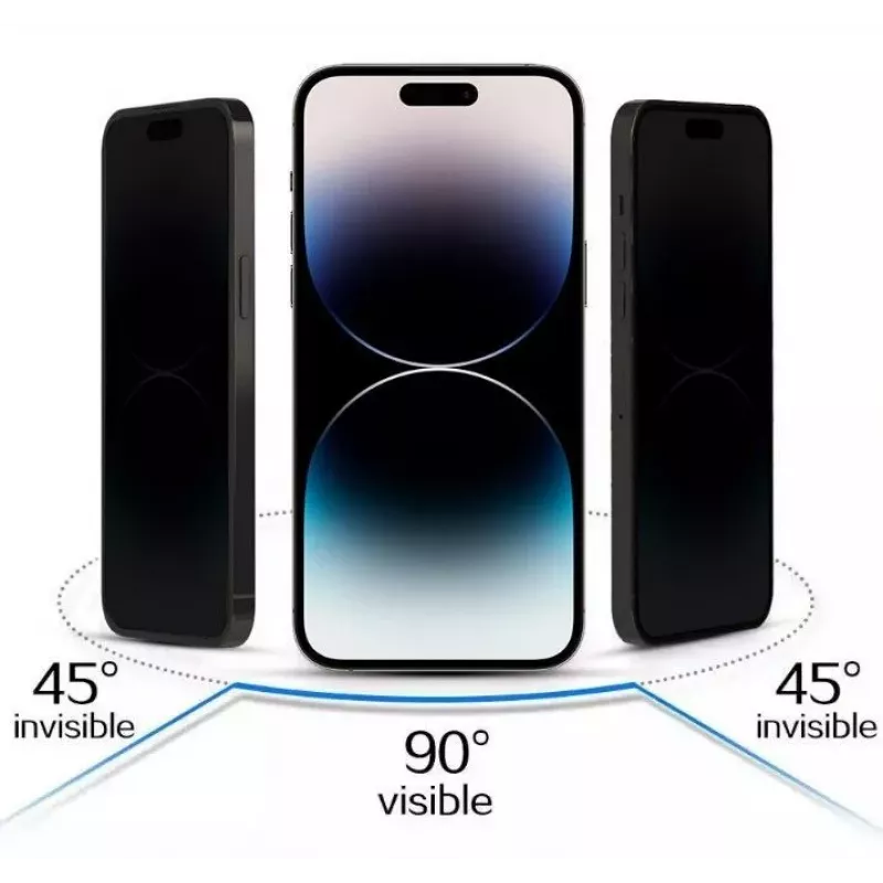 iLike Apple iPhone 15 Vetro temperato privacy protezione schermo nero