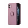 iLike Apple iPhone 13 Custodia in silicone con anello viola