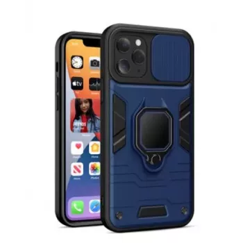 iLike Apple iPhone 14 Pro Max Ring Lens Case Blu