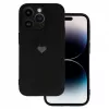 Vennus Samsung Galaxy A13 4G Custodia in silicone con motivo a cuore nero